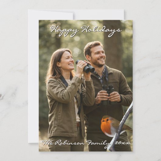 Robin Bird Kerstkaart (Voorkant)