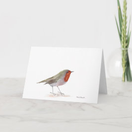 Robin bird Kerstwinter Festive Waterverf Feestdagen Kaart