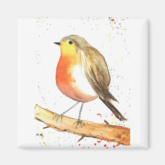 Robin bird magneet (Voorkant)