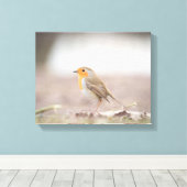 Robin Bird Natuur Foto Canvas Afdruk (Insitu (Houten vloer))