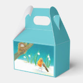 Robin Bird, Nest, Little Eggs & Snowdrops Bedankdoosjes (Achterkant)