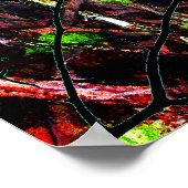 Robin bird ona tak in een afdekking poster (Hoek)