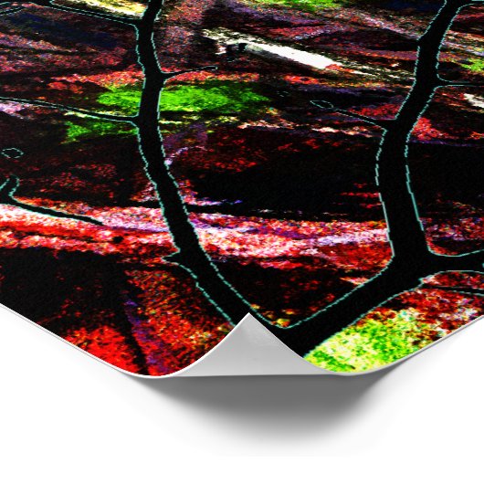 Robin bird ona tak in een afdekking poster (Hoek)