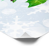 Robin Bird op Holly Waterverf Painting Perfect Poster (Hoek)