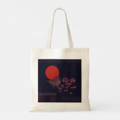 Robin Bird Red Sun Illustratie Tote Bag (Achterkant)
