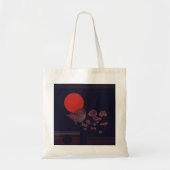 Robin Bird Red Sun Illustratie Tote Bag (Voorkant)