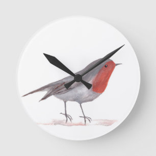 Robin bird ronde klok