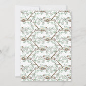 Robin Bird Spring Baby shower Co-Ed Genderneutraal Kaart (Achterkant)