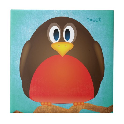 Robin Bird Tile Tegeltje (Voorkant)