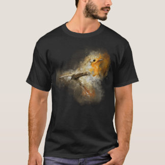 Robin Bird Waterverf Boho Style T-shirt