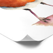 Robin Bird Waterverf Painting Poster (Hoek)