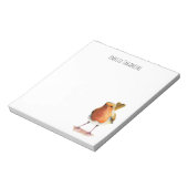 Robin Bird Waterverf schilderen met naam Notitieblok (Linkerzijde)