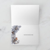 Robin bird winter sneeuwfestisch landschap Kerstmi Kaart (Binnen)