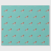 Robin Bird Woodland Branches Winter waterverf Cadeaupapier (Vlak)