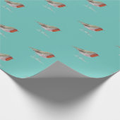 Robin Bird Woodland Branches Winter waterverf Cadeaupapier (Hoek)