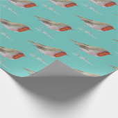 Robin Bird Woodland Branches Winter waterverf Wra Cadeaupapier (Hoek)