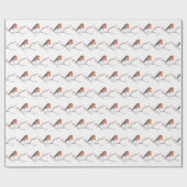 Robin Bird Woodland rustieke Xmas waterverf Cadeaupapier (Vlak)