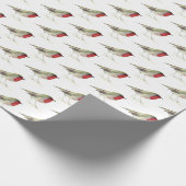 Robin Bird Woodland Xmas Schattigee waterverf Cadeaupapier (Hoek)