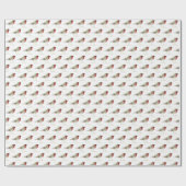 Robin Bird Woodland Xmas Schattigee waterverf Cadeaupapier (Vlak)