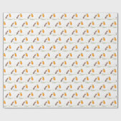 Robin Bird Woodland Xmas Schattigee waterverf Cadeaupapier (Vlak)