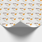 Robin Bird Woodland Xmas Schattigee waterverf Cadeaupapier (Hoek)