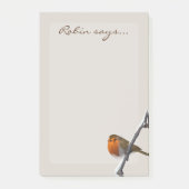 Robin Bird zegt: Wildlife Post merkt op Post-it® Notes (Voorkant)