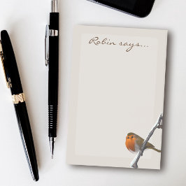 Robin Bird zegt: Wildlife Post merkt op Post-it® Notes