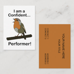 Robin Bird Zelfverzekerde Uitvoerder Karaoke Evene Visitekaartje