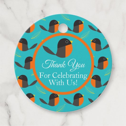 Robin Birds Bedankjes Labels (Voorkant)