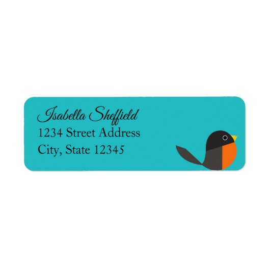 Robin Birds Etiket (Voorkant)