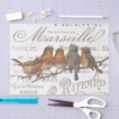 Robin Birds  Franse stadsnamen Tissue Paper Tissuepapier (Craft)