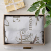 Robin Birds  French City Names Decoupage Tissuepapier (Geschenk)