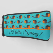 Robin Birds Golf Head Hoesje Golfheadcover (Voorkant)