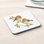 Robin Birds Hard Plastic Onderzetters (Linkerzijde)