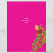 Robin Birds Holly Berry Hot Pink (Achterkant)