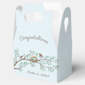 Robin Birds Nest Eggs Spring Baby shower Bedankdoosjes (Geopend)