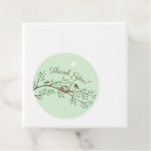 Robin Birds Nest Eggs Spring Baby shower Bedankjes Labels (In situ)
