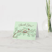 Robin Birds Nest Eggs Spring Baby shower Bedankkaart (Voorkant)