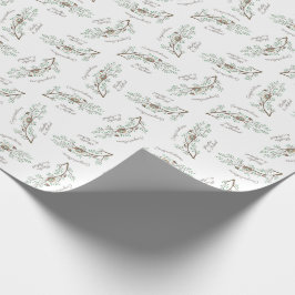 Robin Birds Nest Eggs Spring Baby shower Cadeaupapier