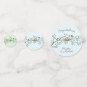 Robin Birds Nest Eggs Spring Baby shower Confetti (Voorkanten)