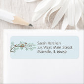 Robin Birds Nest Eggs Spring Baby shower Etiket (Insitu)