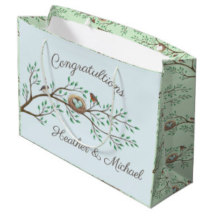 Robin Birds Nest Eggs Spring Baby shower Groot Cadeauzakje