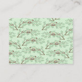Robin Birds Nest Eggs Spring Baby shower Informatiekaartje (Achterkant)