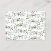 Robin Birds Nest Eggs Spring Baby shower Informatiekaartje (Achterkant)