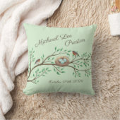 Robin Birds Nest Eggs Spring Baby shower Kussen (Deken)
