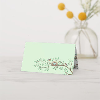 Robin Birds Nest Eggs Spring Baby shower Plaatskaartje