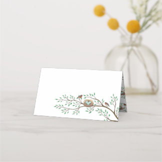 Robin Birds Nest Eggs Spring Baby shower Plaatskaartje