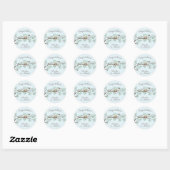 Robin Birds Nest Eggs Spring Baby shower Ronde Sticker (Vel)