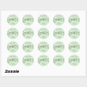 Robin Birds Nest Eggs Spring Baby shower Ronde Sticker (Vel)