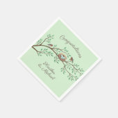 Robin Birds Nest Eggs Spring Baby shower Servet (Hoek)